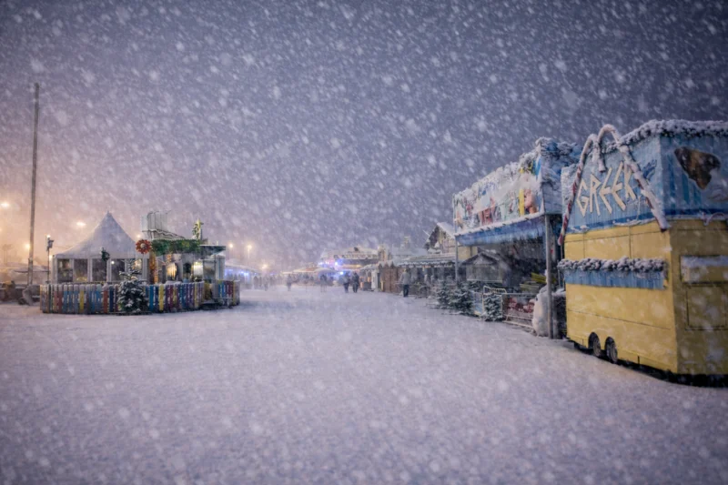 Blackpool Graces Christmas Markets With Snow